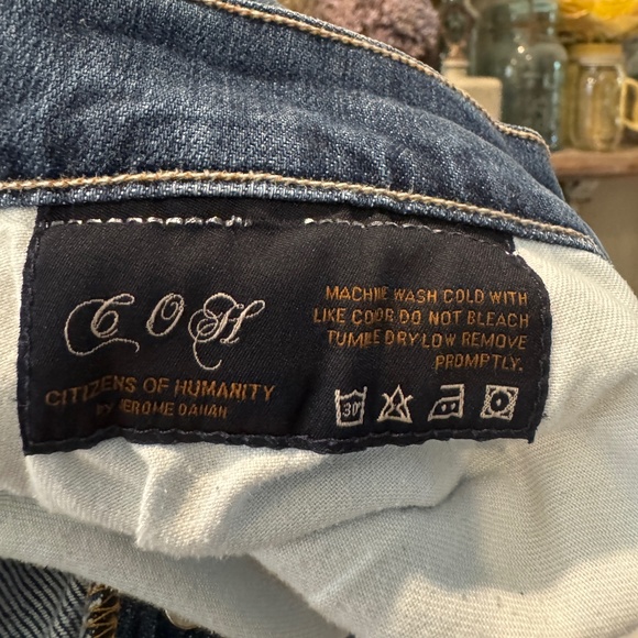 COH Citizens Of Humanity DYLAN DISTRESSED Drop Rise Cropped JEANS | 28 - Picture 13 of 13